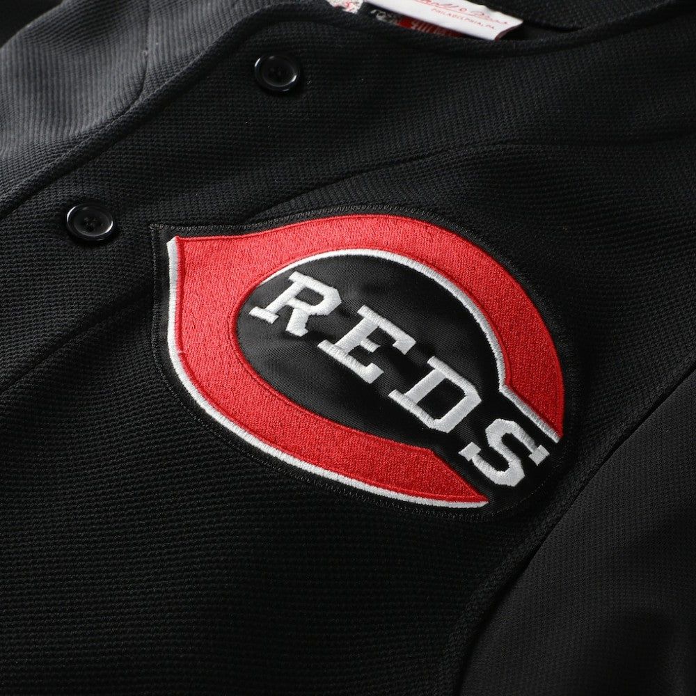 Ken Griffey Jr. Cincinnati Reds Mitchell & Ness Cooperstown Collection Authentic Mesh Batting Practice Jersey - Black - Mitchell & Ness Online