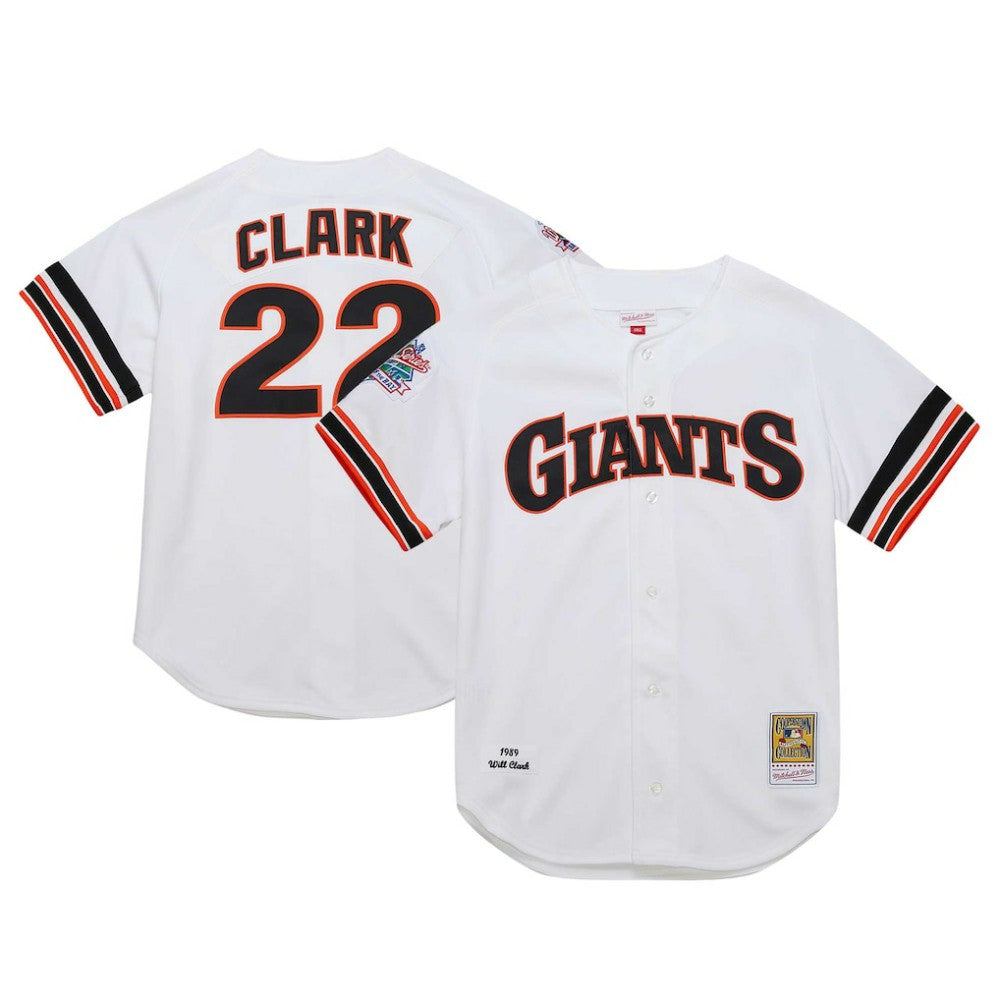 Will Clark San Francisco Giants Mitchell & Ness Cooperstown Collection 1989 Authentic Jersey - White - Mitchell & Ness Lifestyle