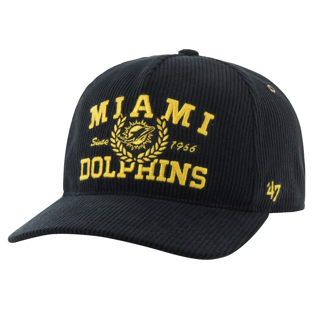 47 brand Miami Dolphins '47 Letterman Hitch Adjustable Hat Black