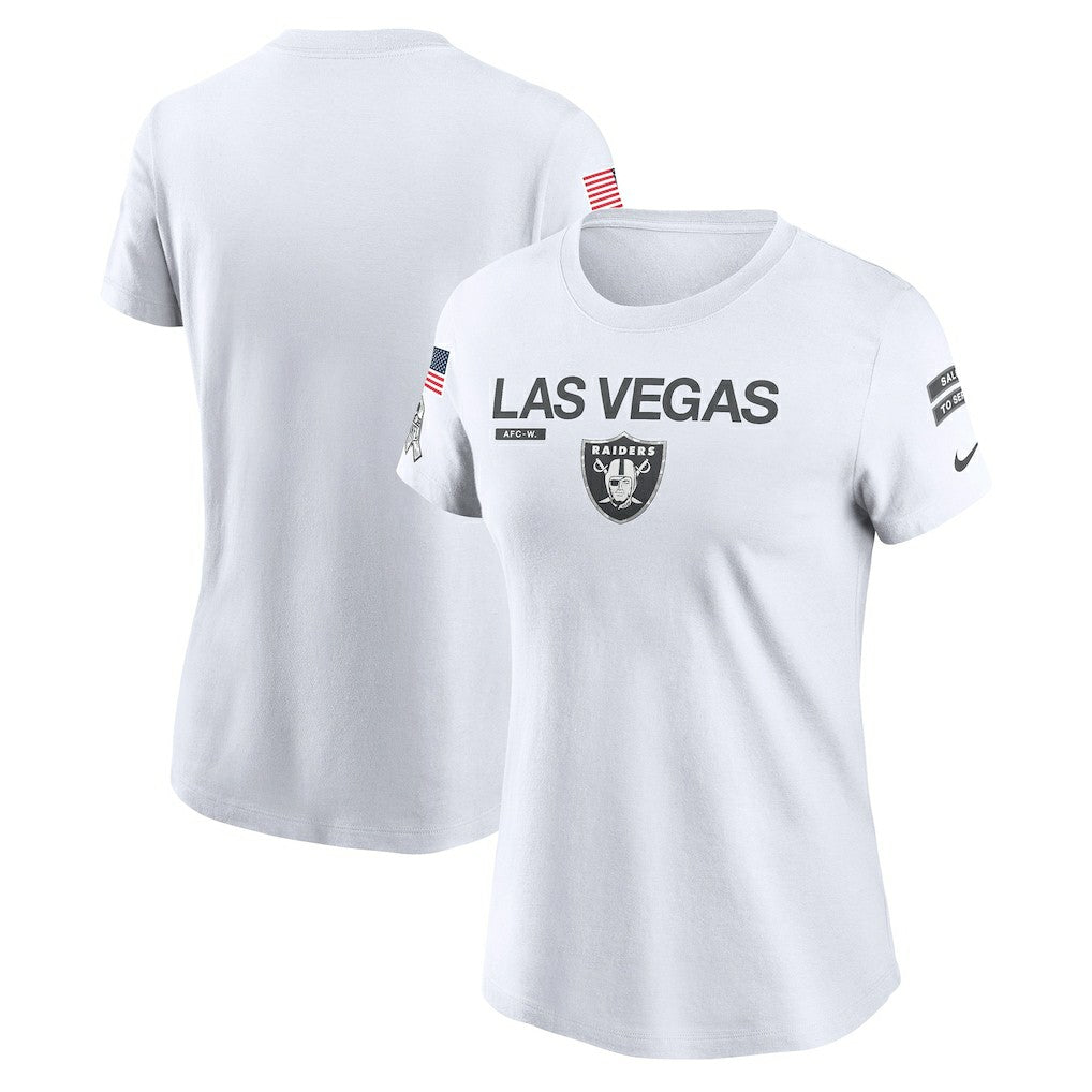 Nike Las Vegas Raiders Women's 2024 Salute To Service Legend Performance T-Shirt White