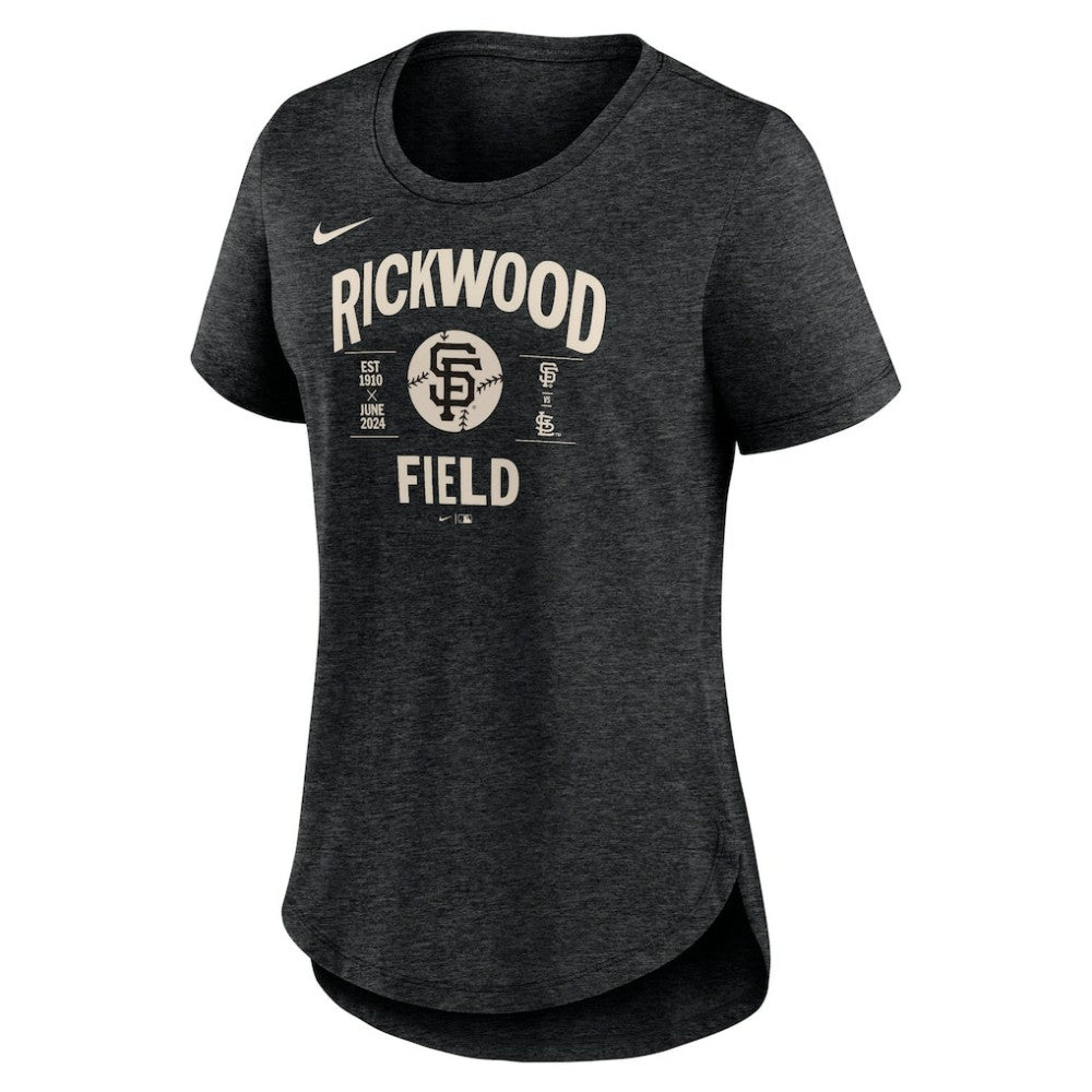 San Francisco Giants Nike Women's 2024 Rickwood Classic Tribute Tri-Blend T-Shirt - Heather Black - Nike Online