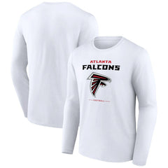 Atlanta Falcons Team Lockup Long Sleeve T-Shirt White