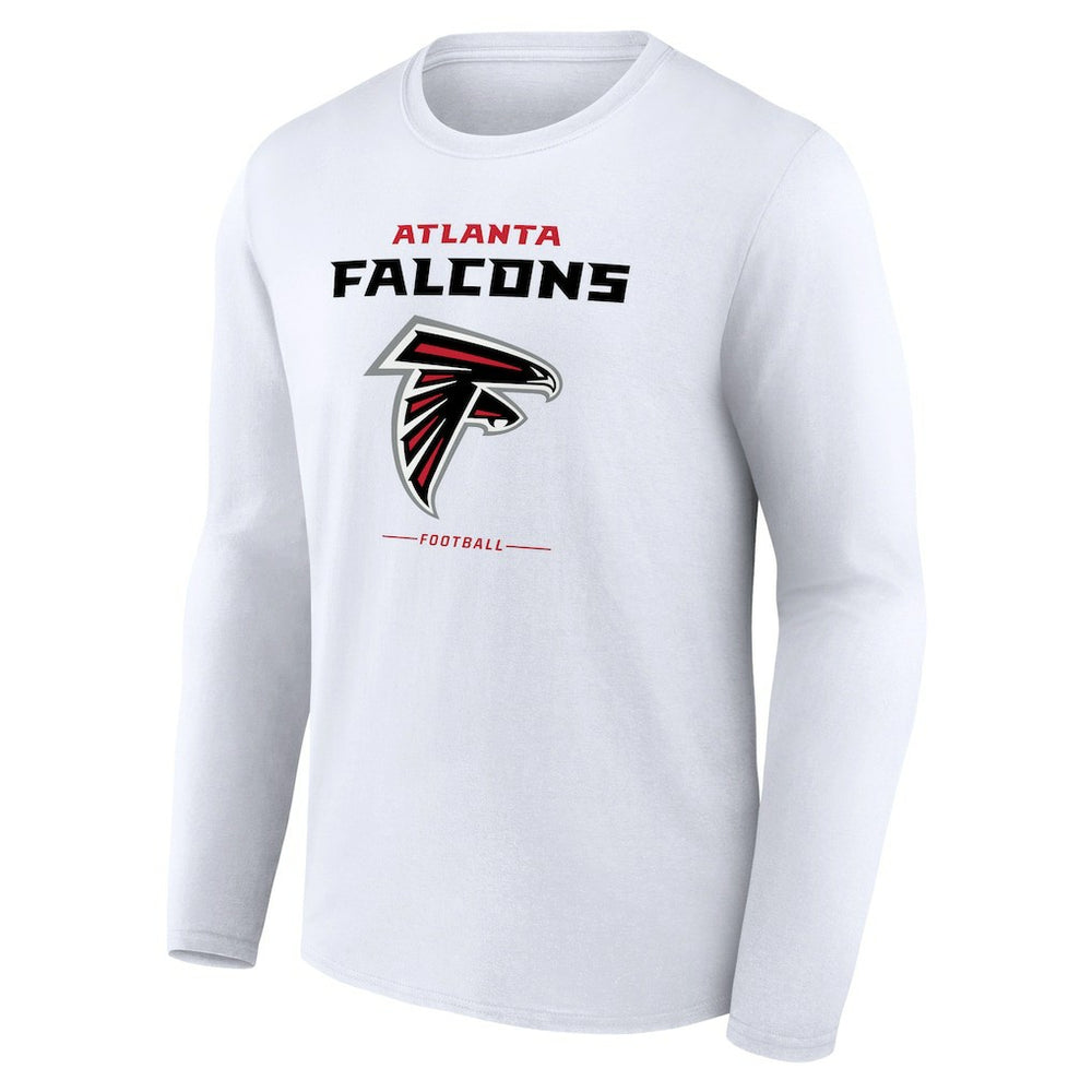 Atlanta Falcons Team Lockup Long Sleeve T-Shirt White