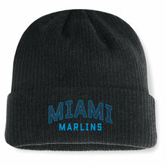 Miami Marlins Fanatics Andee Cuffed Knit Hat - Black - Fanatics Discount