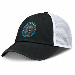 Miami Marlins Fanatics Averies Adjustable Hat - Black/White - Fanatics on Sale