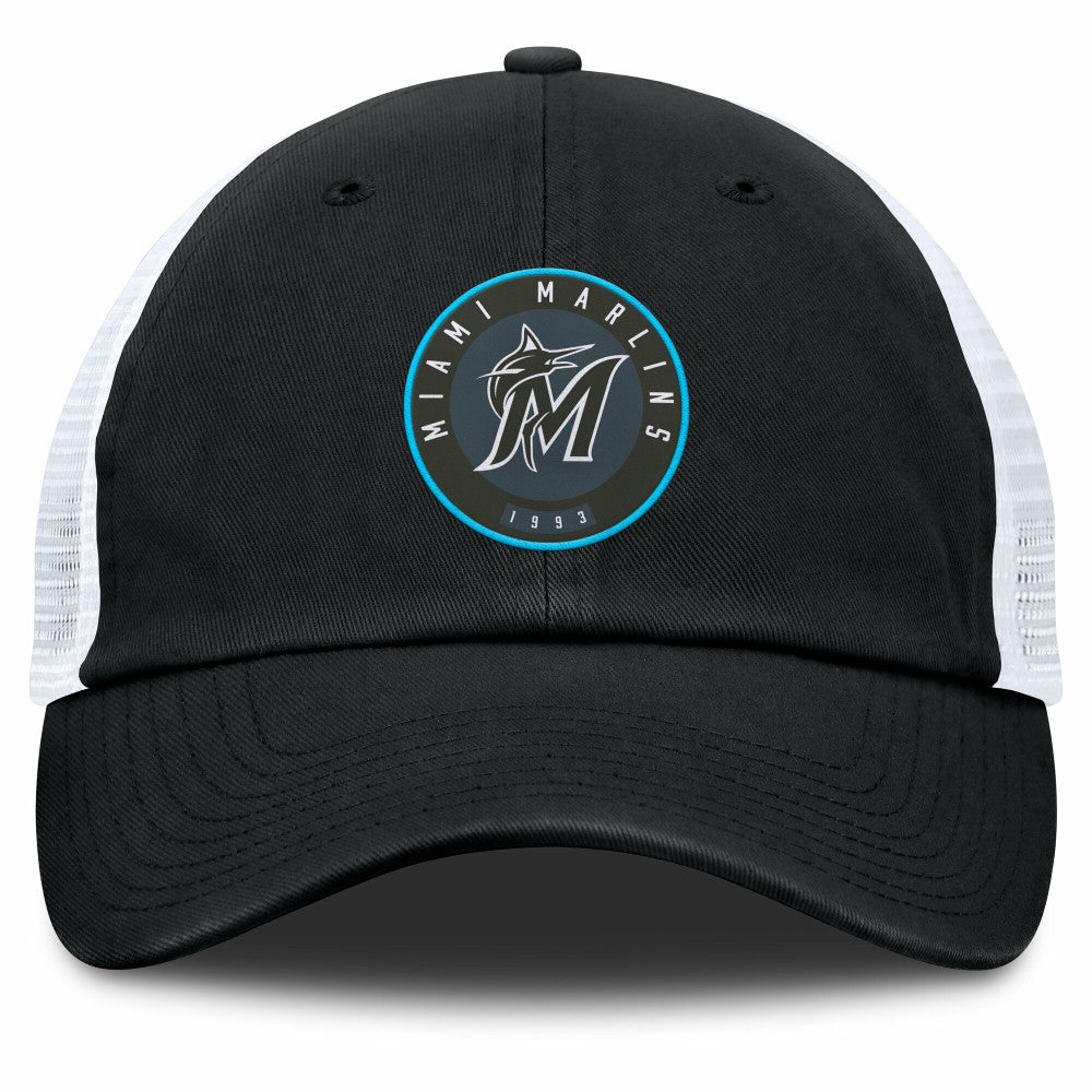 Miami Marlins Fanatics Averies Adjustable Hat - Black/White - Fanatics on Sale