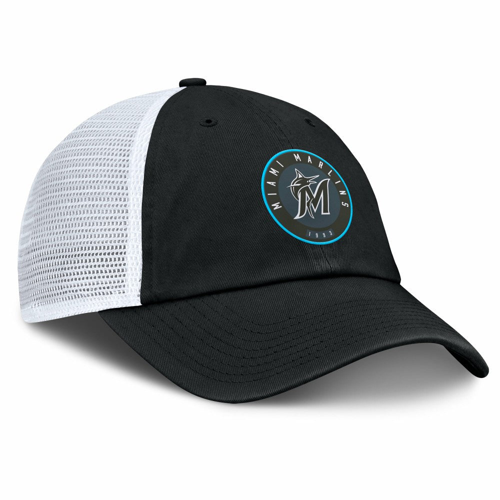 Miami Marlins Fanatics Averies Adjustable Hat - Black/White - Fanatics on Sale
