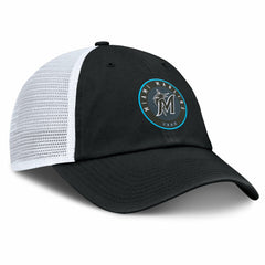Miami Marlins Fanatics Averies Adjustable Hat - Black/White - Fanatics on Sale