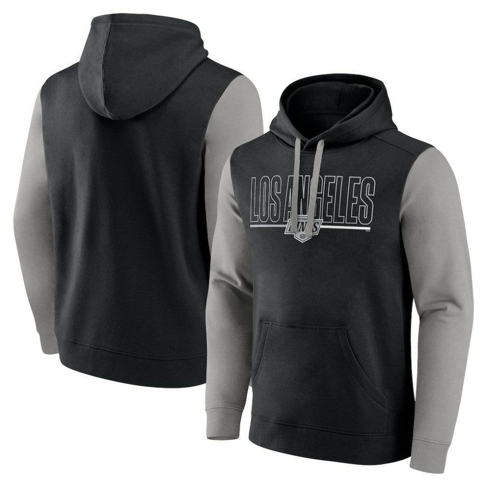 Los Angeles Kings Logo Athletic Deliver Fleece Pullover Hoodie - Black - NHL 201230185