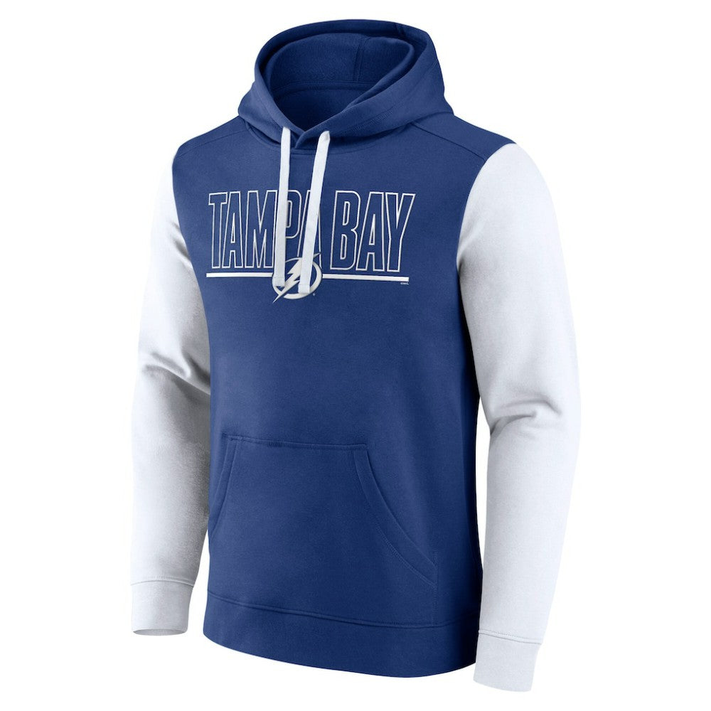 Tampa Bay Lightning Logo Athletic Deliver Fleece Pullover Hoodie - Blue - NHL 201230186