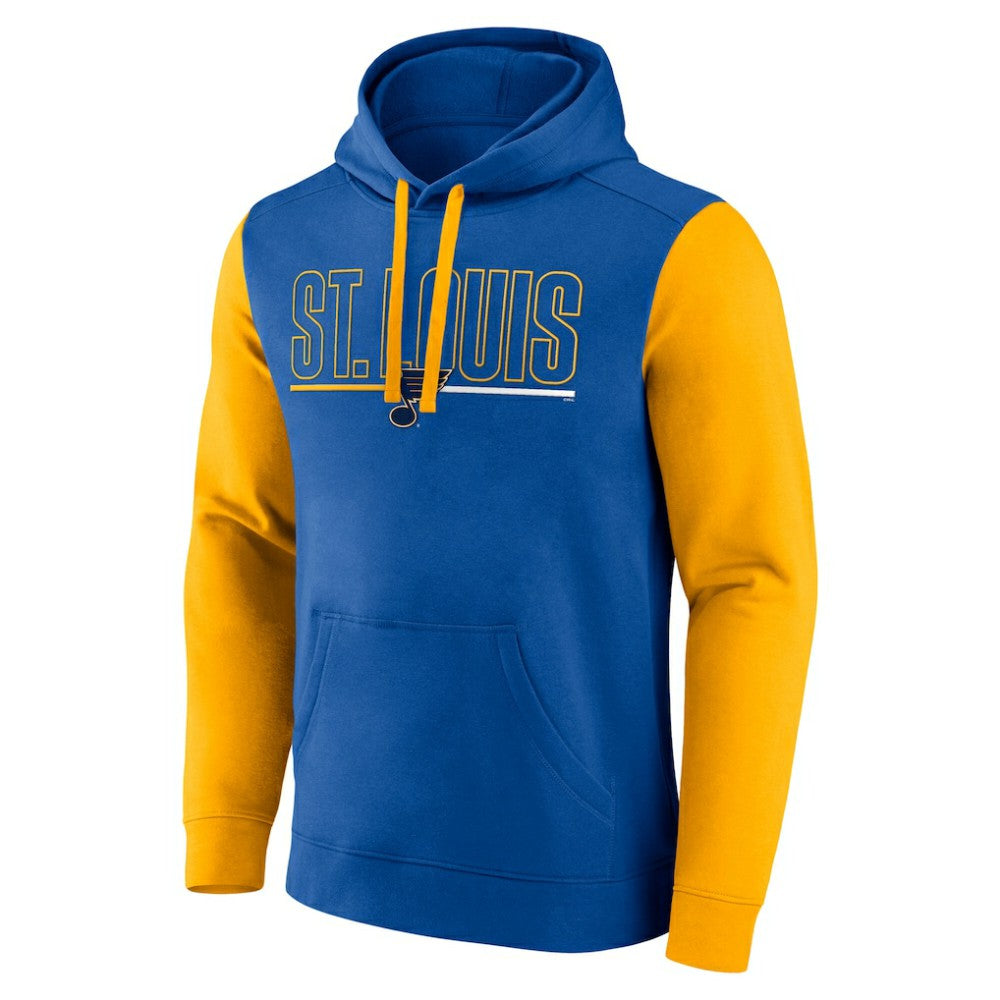 St. Louis Blues Logo Athletic Deliver Fleece Pullover Hoodie - Blue - NHL 201230188