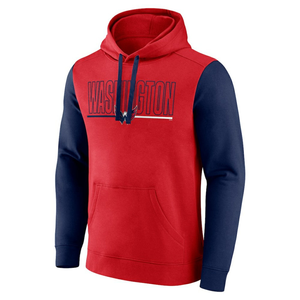 Washington Capitals Logo Athletic Deliver Fleece Pullover Hoodie - Red - NHL 201230191