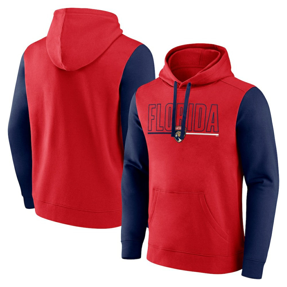 Florida Panthers Logo Athletic Deliver Fleece Pullover Hoodie - Red - NHL 201230192