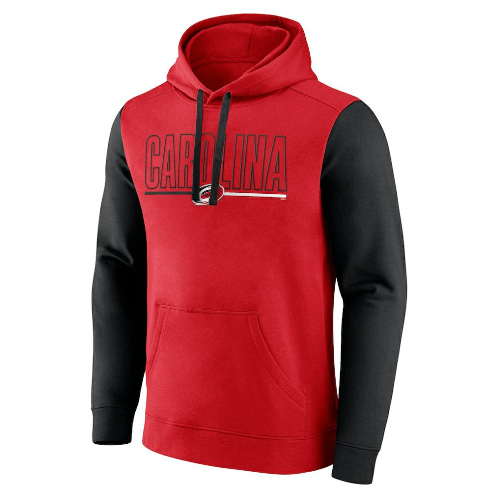 Carolina Hurricanes Logo Athletic Deliver Fleece Pullover Hoodie - Red - NHL 201230195
