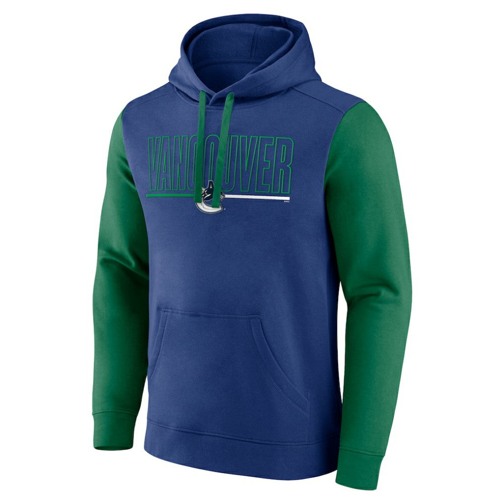 Vancouver Canucks Logo Athletic Deliver Fleece Pullover Hoodie - Blue - NHL 201230197