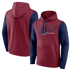 Colorado Avalanche Logo Athletic Deliver Fleece Pullover Hoodie - Burgundy - NHL 201230198