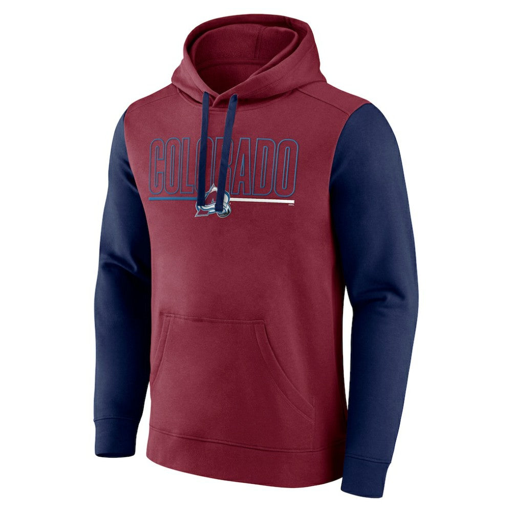 Colorado Avalanche Logo Athletic Deliver Fleece Pullover Hoodie - Burgundy - NHL 201230198
