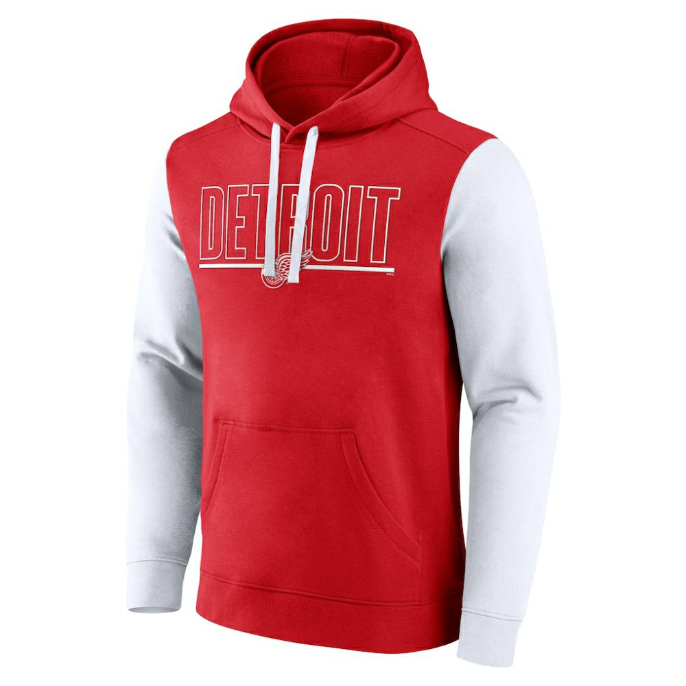 Detroit Red Wings Logo Athletic Deliver Fleece Pullover Hoodie - Red - NHL 201230210