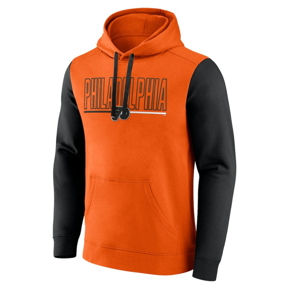 Philadelphia Flyers Logo Athletic Deliver Fleece Pullover Hoodie - Orange - NHL 201230214