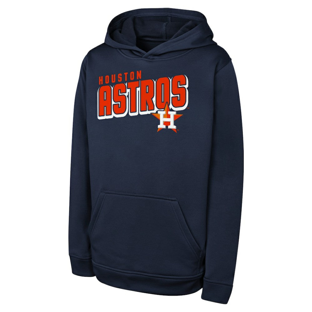 Houston Astros Youth Cyber Punk Pullover Hoodie - Navy - MLB Discount