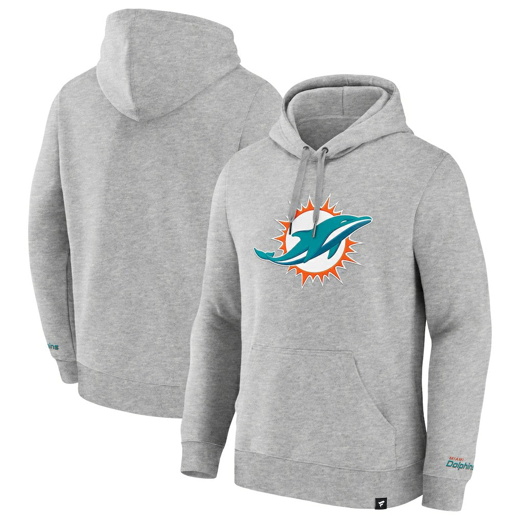 Fanatics Miami Dolphins Legacy Fleece Pullover Hoodie Heather Gray