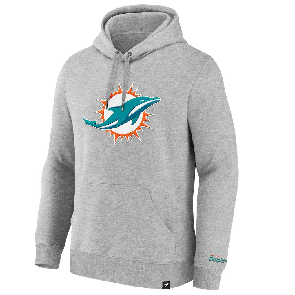 Fanatics Miami Dolphins Legacy Fleece Pullover Hoodie Heather Gray