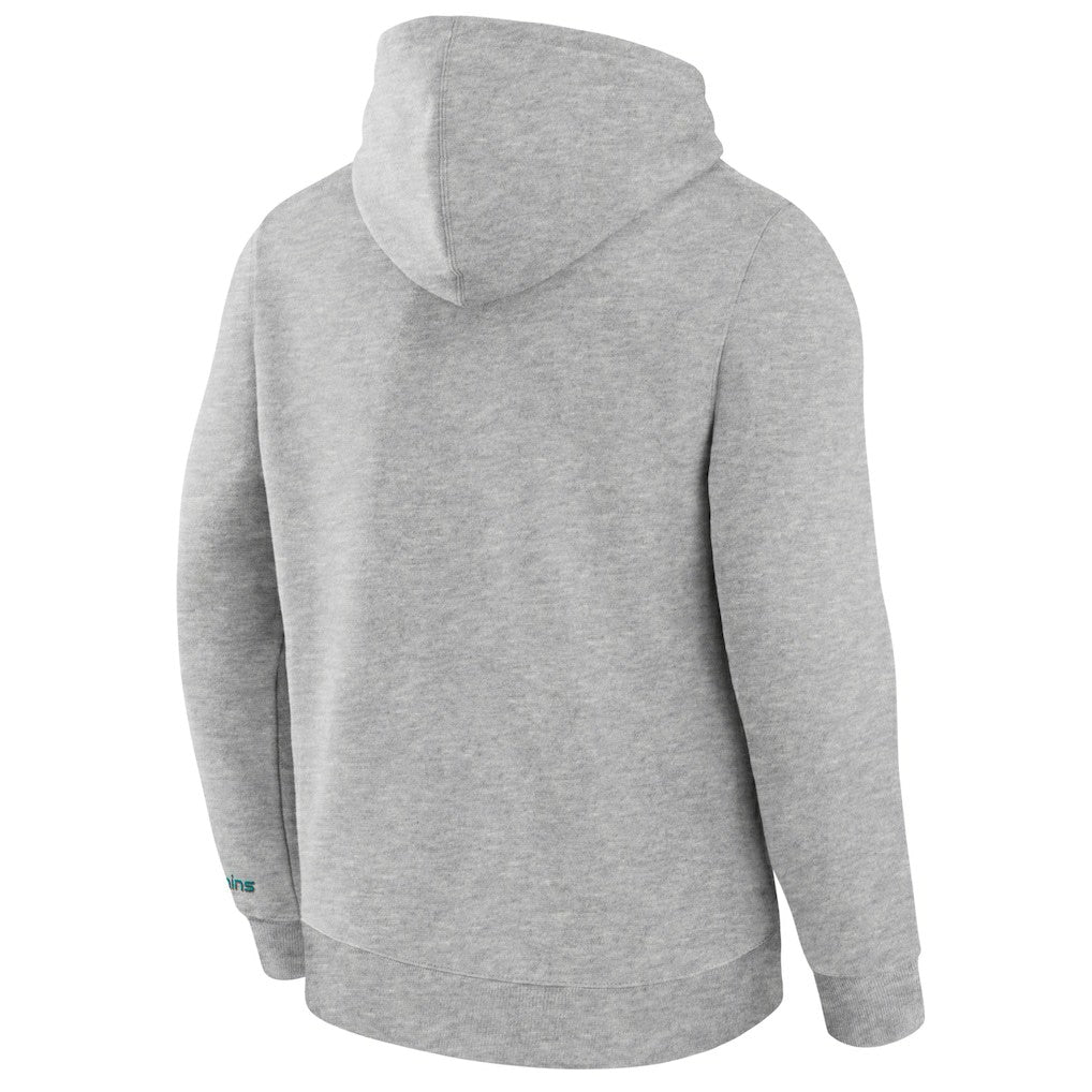 Fanatics Miami Dolphins Legacy Fleece Pullover Hoodie Heather Gray
