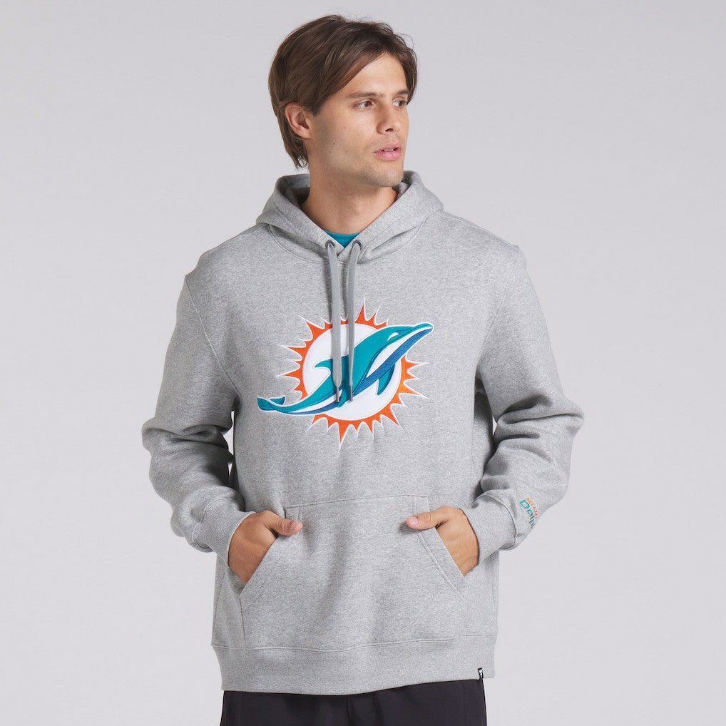 Fanatics Miami Dolphins Legacy Fleece Pullover Hoodie Heather Gray