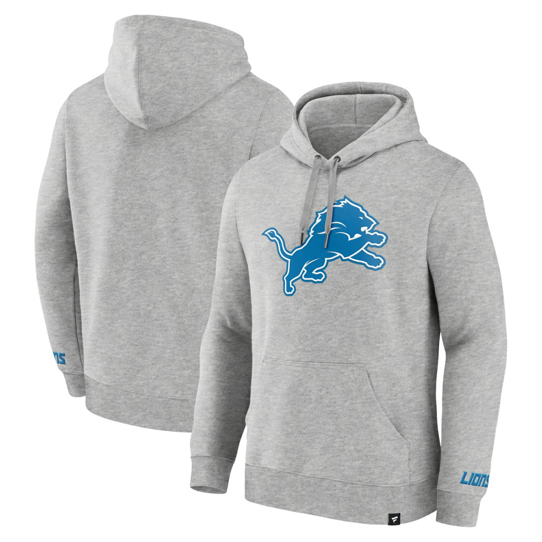 Fanatics Detroit Lions Legacy Fleece Pullover Hoodie Heather Gray