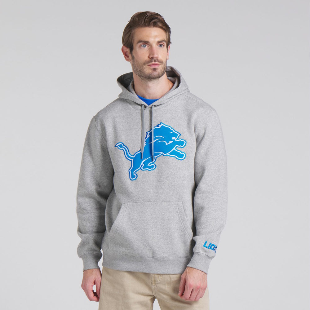 Fanatics Detroit Lions Legacy Fleece Pullover Hoodie Heather Gray
