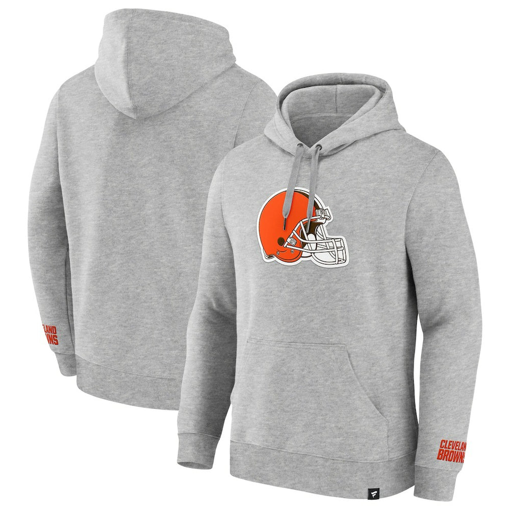 Fanatics Cleveland Browns Legacy Fleece Pullover Hoodie Heather Gray
