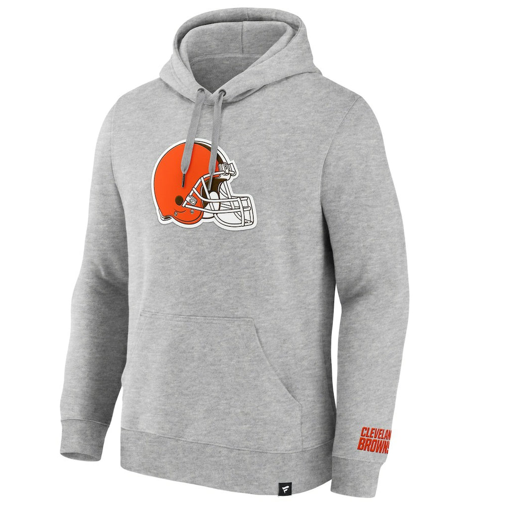 Fanatics Cleveland Browns Legacy Fleece Pullover Hoodie Heather Gray