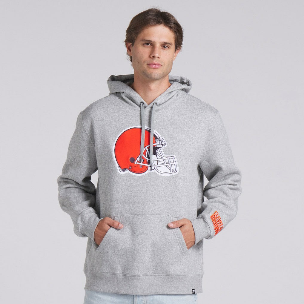 Fanatics Cleveland Browns Legacy Fleece Pullover Hoodie Heather Gray