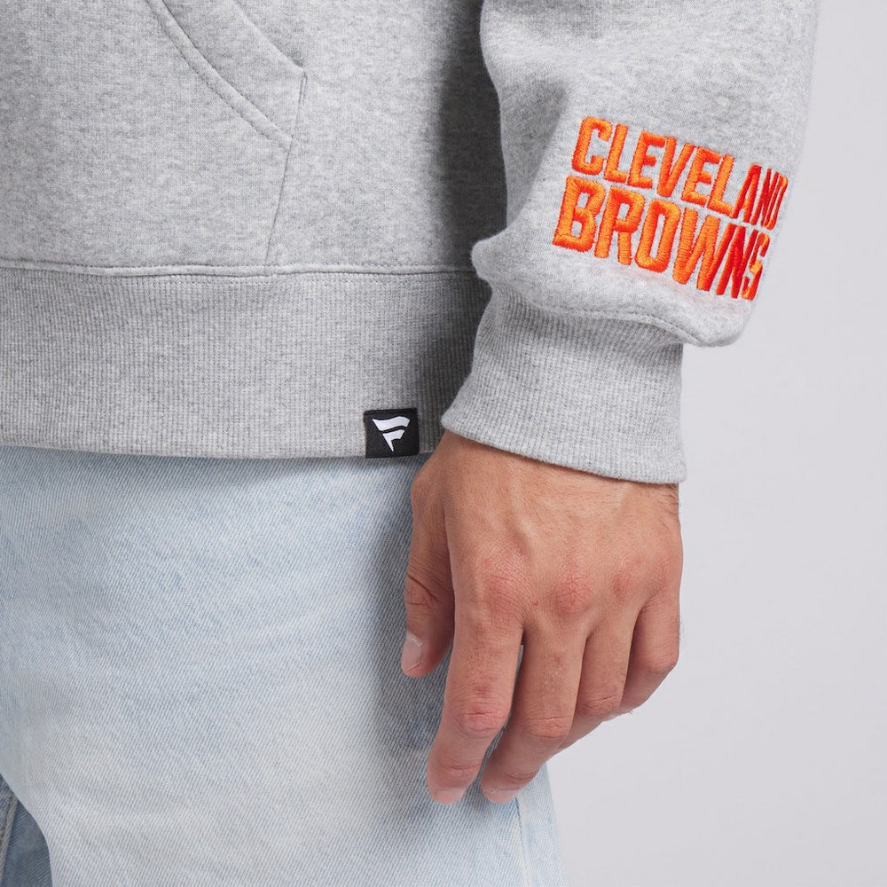 Fanatics Cleveland Browns Legacy Fleece Pullover Hoodie Heather Gray