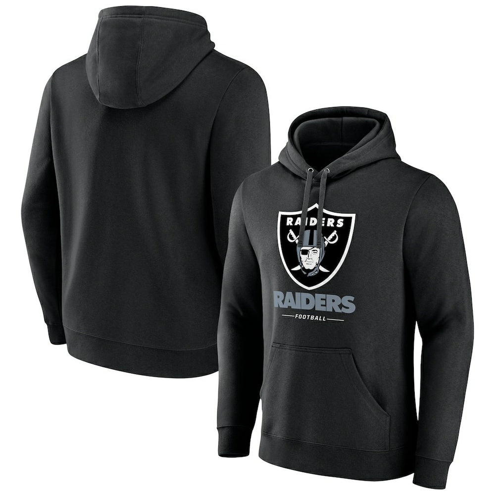 Las Vegas Raiders Team Lockup Pullover Hoodie Black