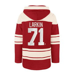 Dylan Larkin Detroit Red Wings '47 Captain Patch Player Name & Number Lacer Pullover Hoodie - Red - NHL 201242061