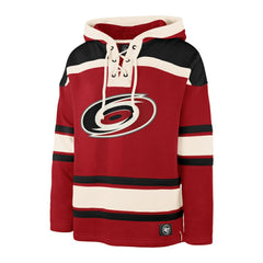 Sebastian Aho Carolina Hurricanes '47 Player Name & Number Lacer Pullover Hoodie - Red - NHL 201242062