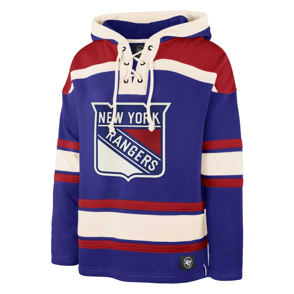 Igor Shesterkin New York Rangers '47 Player Name & Number Lacer Pullover Hoodie - Blue - NHL 201242065