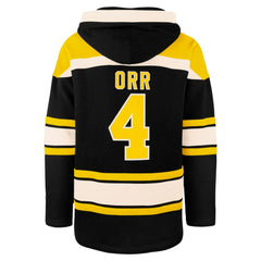 Bobby Orr Boston Bruins '47 Retired Player Name & Number Lacer Pullover Hoodie - Black - NHL 201242582
