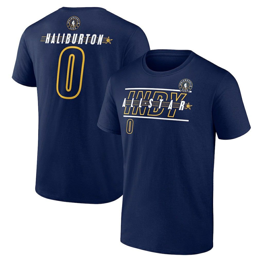 Tyrese Haliburton 2024 NBA All-Star Game Rebound Battle Name & Number T-Shirt Navy | Fanatics Lifestyle