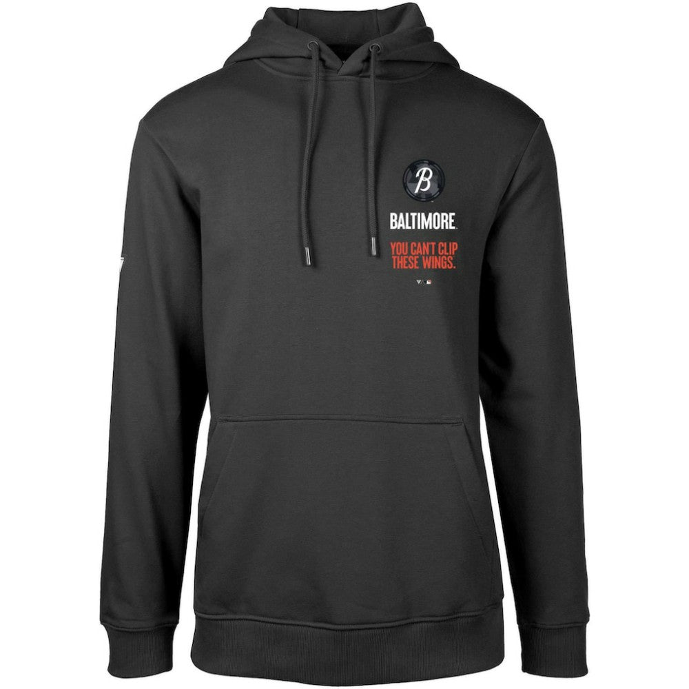 Baltimore Orioles Levelwear City Connect Podium Baseline Pullover Hoodie - Black - MLB on Sale