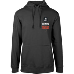 Baltimore Orioles Levelwear City Connect Podium Baseline Pullover Hoodie - Black - MLB on Sale