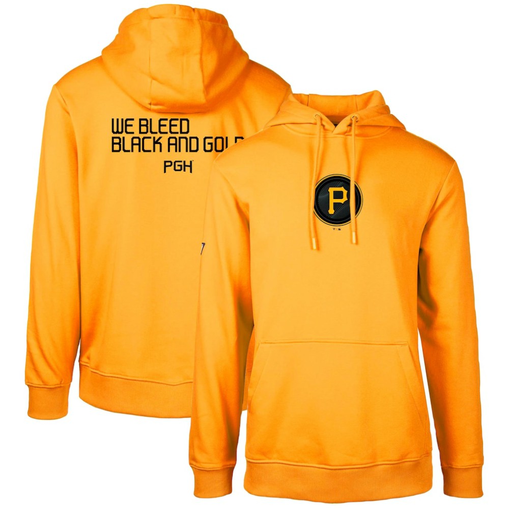 Pittsburgh Pirates Levelwear City Connect Podium Core 2.0 Pullover Hoodie - Gold - MLB on Sale