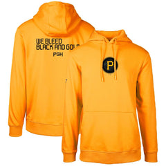 Pittsburgh Pirates Levelwear City Connect Podium Core 2.0 Pullover Hoodie - Gold - MLB on Sale