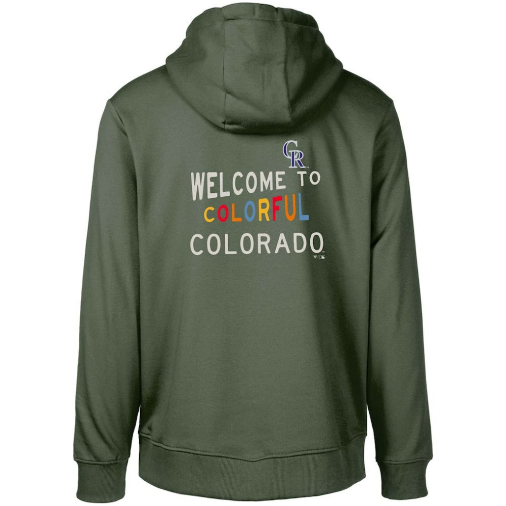 Colorado Rockies Levelwear City Connect Podium Core 2.0 Pullover Hoodie - Green - MLB Online