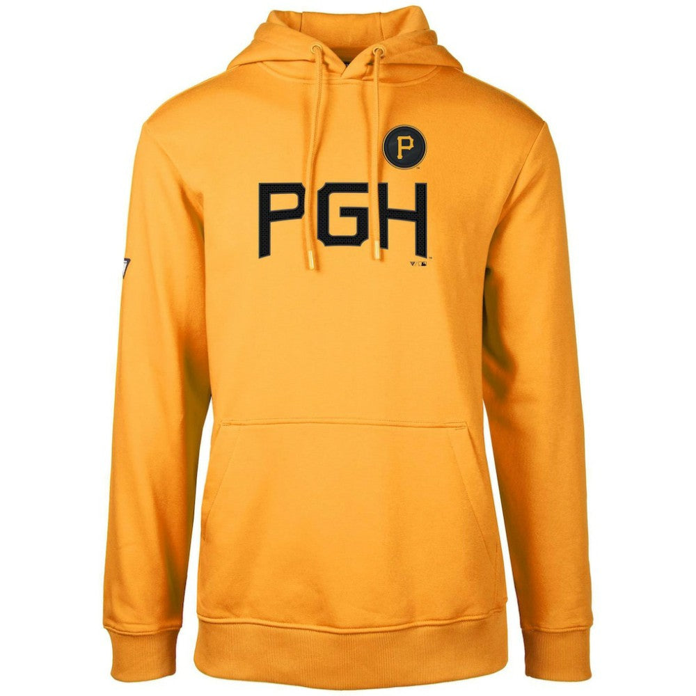 Pittsburgh Pirates Levelwear City Connect Podium Core Logo Pullover Hoodie - Gold - MLB on Sale