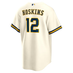 Rhys Hoskins Milwaukee Brewers Nike Home Replica Player Jersey - Cream - Nike Discount