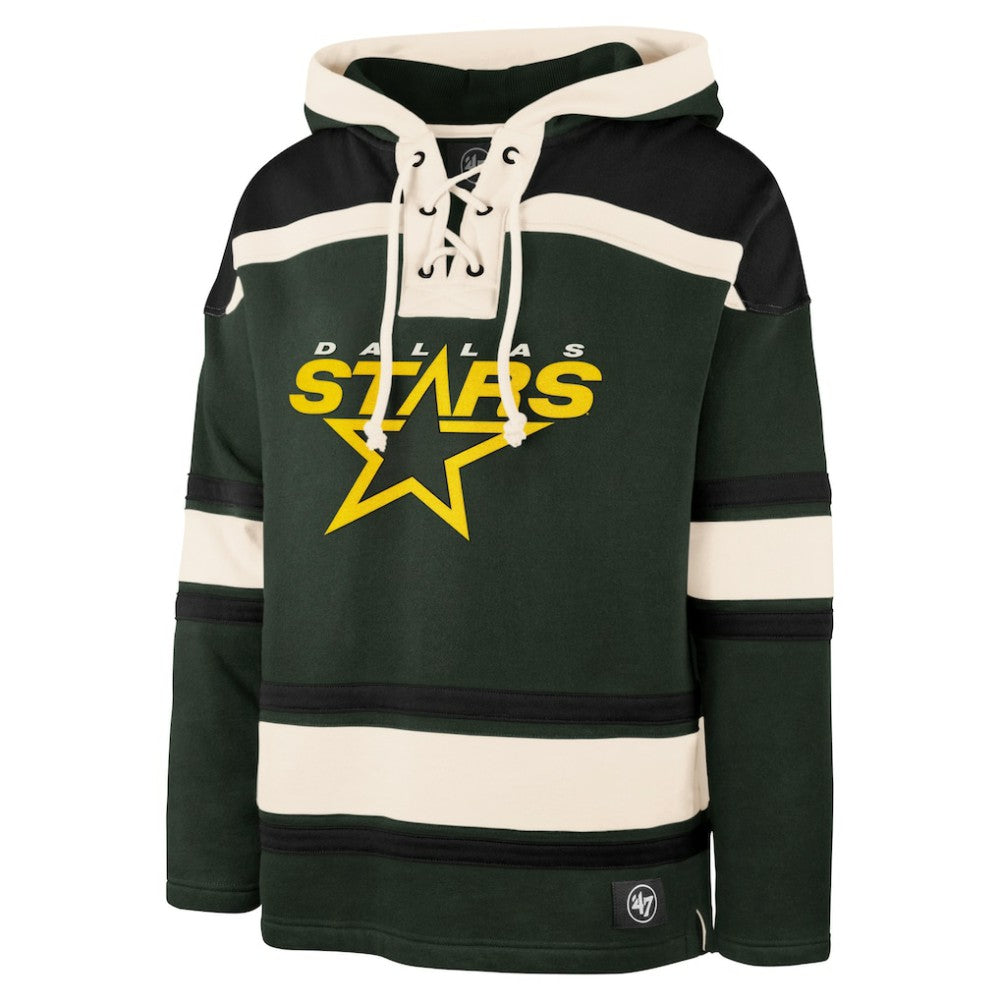 Mike Modano Dallas Stars '47 Retired Player Name & Number Lacer Pullover Hoodie - Green - NHL 201247429