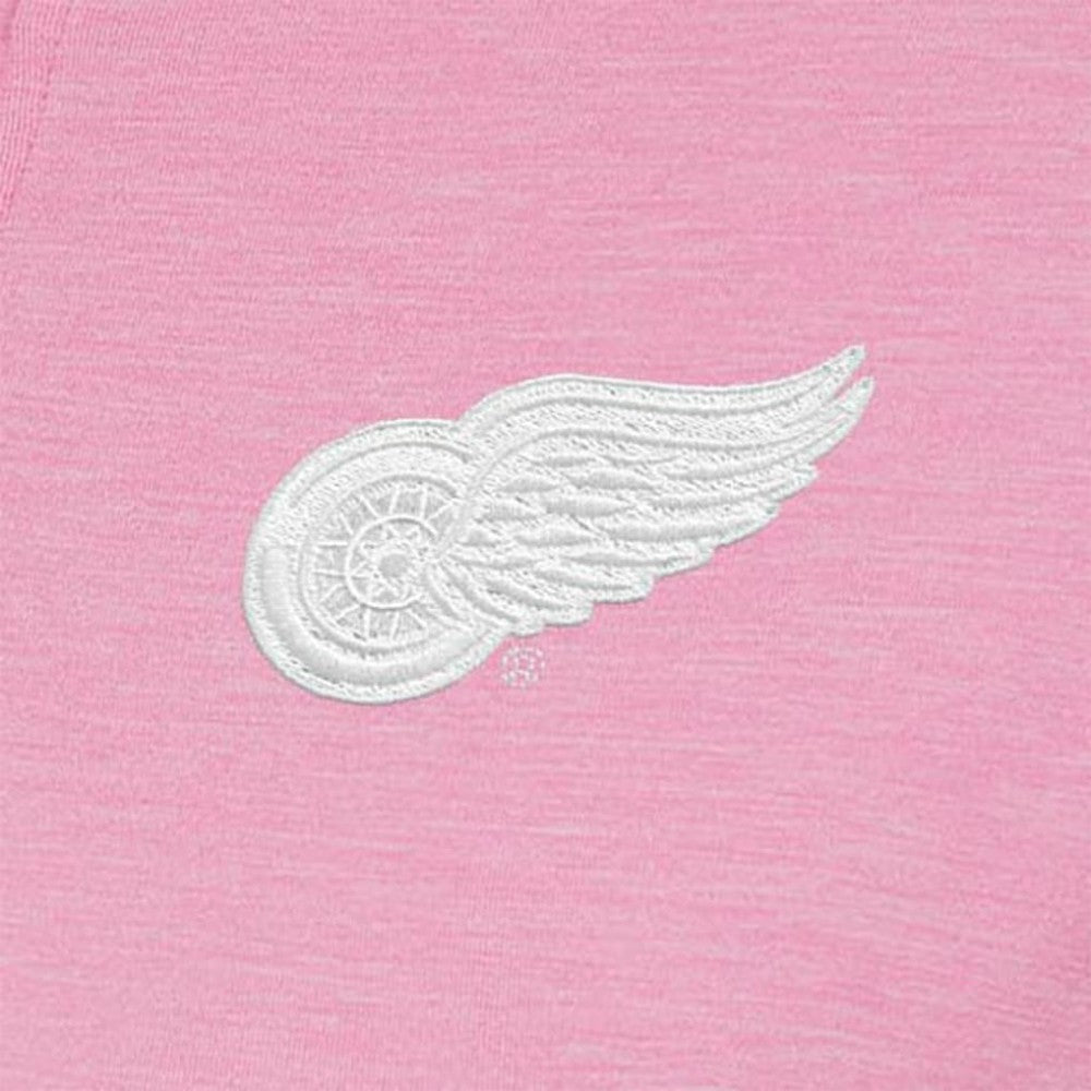 Detroit Red Wings Antigua Women's White Logo Mentor Quarter-Zip Jacket - Pink - NHL 201249299