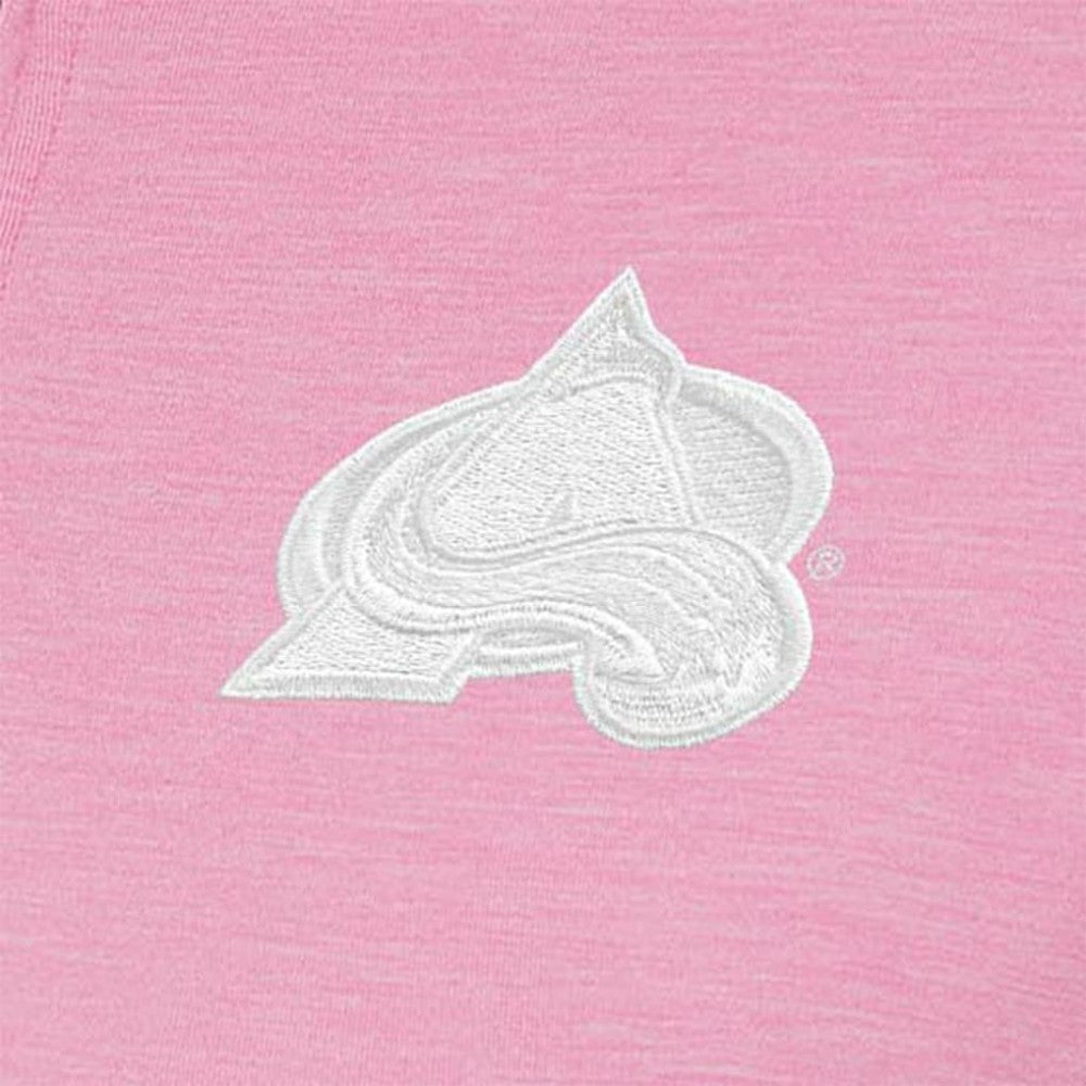 Colorado Avalanche Antigua Women's White Logo Mentor Quarter-Zip Jacket - Pink - NHL 201249314